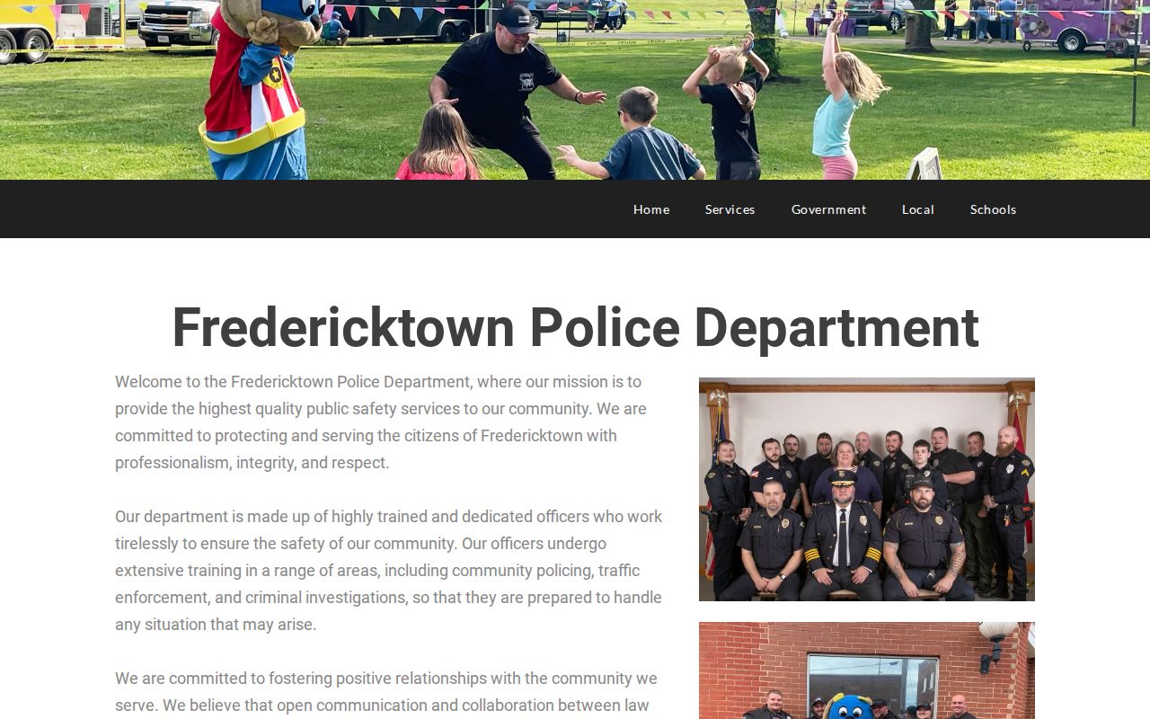 Fredericktown Police Department source for Madison County arrest records