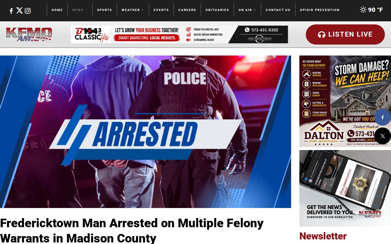 Madison County booking-report source for local arrest news